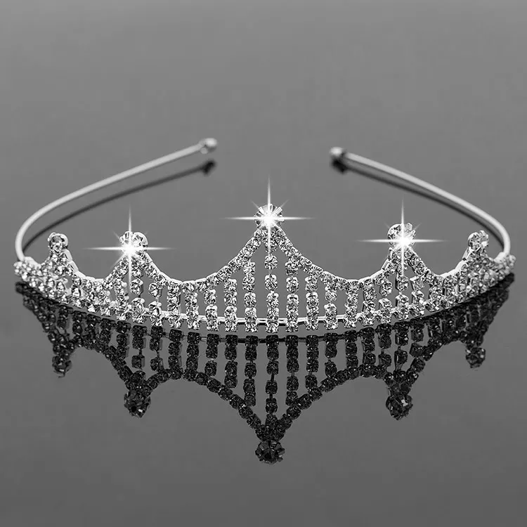 Flickor kronor med rhinestones bröllop smycken brud headpieces födelsedagsfest prestanda pagant kristall tiaras bröllop tillbehör bw-zk-001