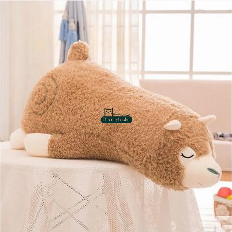 Dorimytrader Hot New Giant Soft Cartoon Alpaca Pluszowe Poduszki Duży Nadziewane Zwierząt Sheep Toy Sleeping Pillow Lover Prezent 28 cal 70cm Dy61581