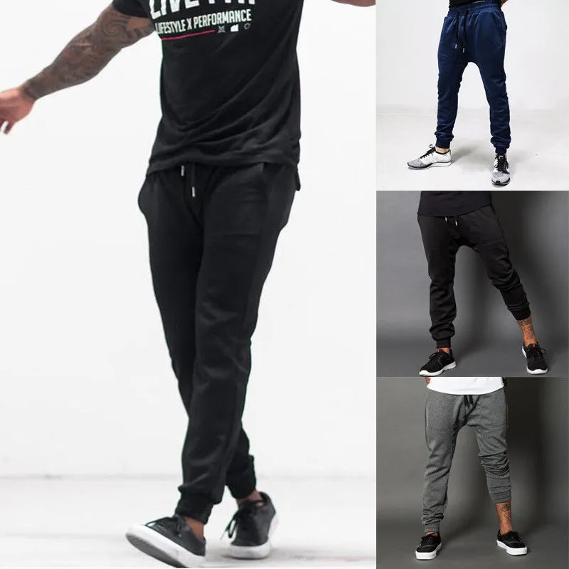 Atacado- Mens Tech Jogadores Skinny Calças Longas Sweatpants Casuais Calças Soltas para Masculino Tracksuit Engineers Corpo Pant