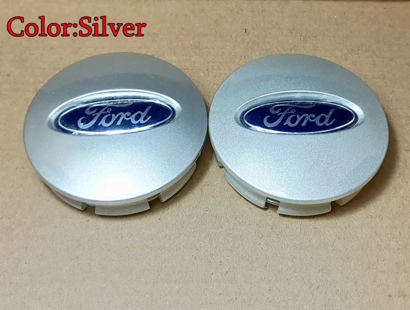 För Ford Edge Explorer Hjulnav Center Cap Wheel Case Covers Emblem 66mm Elektroplåt/Silver/Svart 4ST