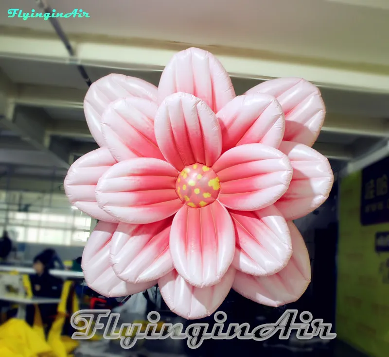 8' Inflatable Hanging Flower Ceiling Pink Inflated Flower for Hall/Party/Wedding