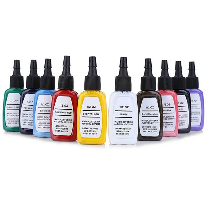 Colors Bright Lasting Complete Tattoo Ink Pigment Kit Eyebrow Lip