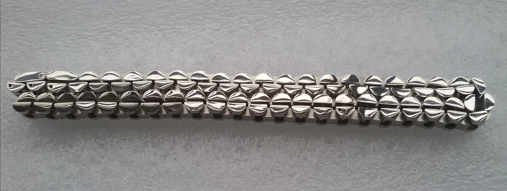 Ny Super Noble Men's 316L rostfritt stål Silver White Ro Lex Watch Band Link Necklace252Z