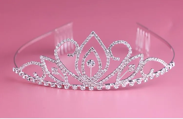 Luxury Crystal Rhinestone Bridal Wedding Tiaras and Crowns Hair Accessories Ornaments silver plated high quality