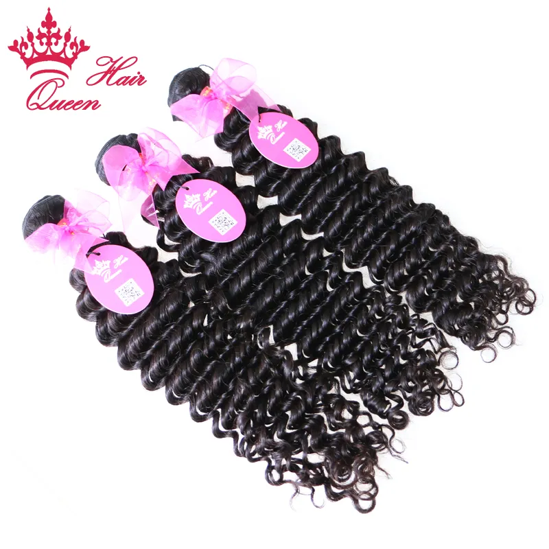 Queen Hair Products Braziliaanse maagdelijk Human Hair Extensions Deep Curly Wave 8quot28quot in onze voorraad DHL 3489578