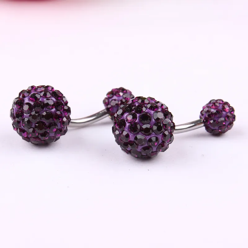 CF111 whole lot mix body jewelry shamballa freido disco ball navel ring belly bar piercing5195336