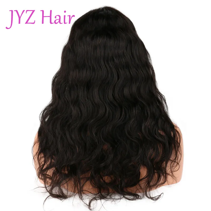 Natural Color Full Lace Wigs Body Wave Human Hair Brazilian Peruvian Malaysian Indian Body Wave Lace Front Human Hair Wigs With Baby Hair