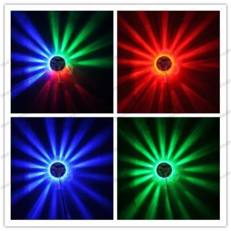 2017 NEUES schwarz-weißes Sonnenblumen-LED-Licht, magisch, 7 Farben, 48 LEDs, automatisch sprachaktiviertes LED-RGB-Bühnenlicht für Disco-Bühne, Heimparty, MYY