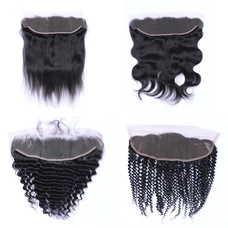 13x4 Swiss Transparent Lace Frontal Pre Plucked Hairline With Baby Hair Natural Color