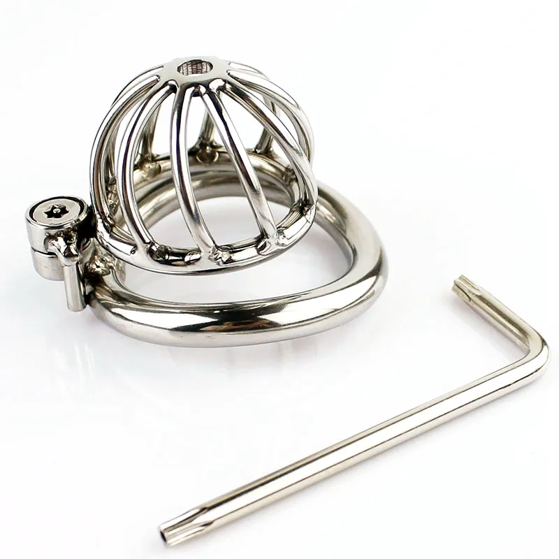 NUOVO dispositivo di castità maschio super piccolo in acciaio inossidabile Adulto gabbia per cazzo con anello di cazzo di curva BDSM Giocattoli del sesso Bondage Cintura di castità
