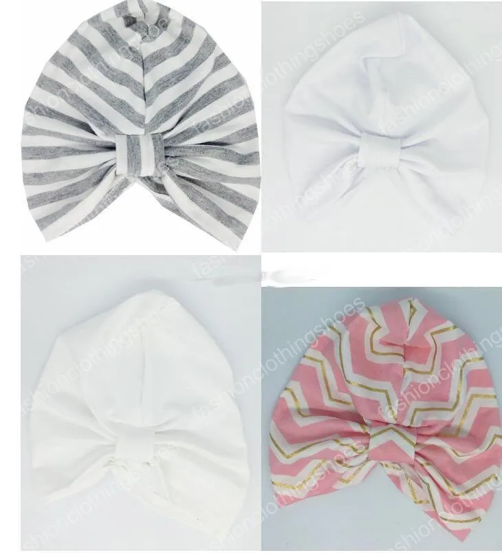 INS Bébé Chevron Or Dot Chapeau Bébé Casquettes Pour Garçons Et Filles Automne Hiver Enfants Chapeaux Enfant BeanieTurban Noeud Chapeaux 0-6 Ans 19 Couleur choisir