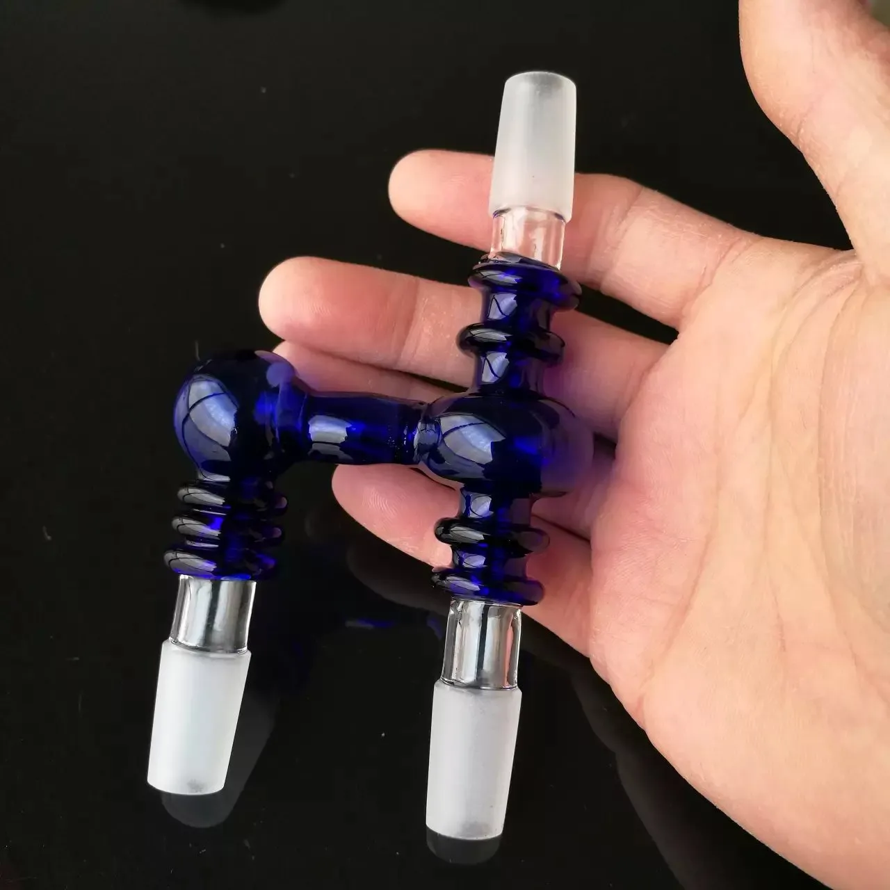 Accessori bong con interfaccia opaca a tre vie Bruciatore a nafta unico Bong in vetro Tubi acqua Tubi tubi in vetro Rigs olio Fumo con contagocce