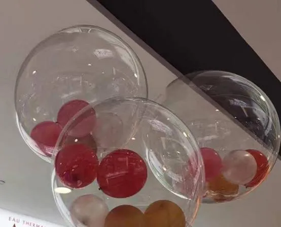 10 pièces 8/10/12/16/18/20/24/pouces ballon Bobo Transparent ballon à bulles clair pour la décoration de fête d'anniversaire de mariage  15