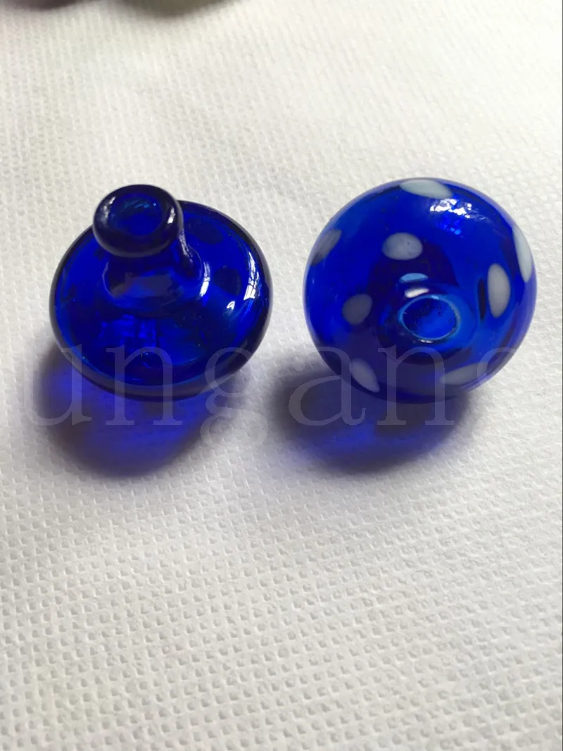 Colored Glass Bottle Carb Cap Dome For Less 30mm Quartz Banger Nail 2mm 3mm 4mm Thick Enail Domeless Nails Dab Rig 