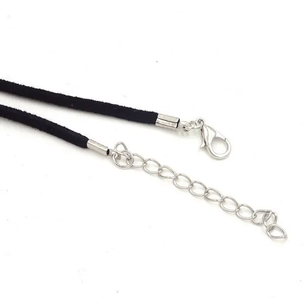 3mm Flat Suede Cord Black Collares Cordao To Make Necklaces Cuerda Accessories For Jewelry 18-20inch