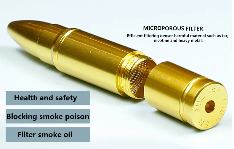 78mm metalen pijp creatieve pijp bullet vorm rokende buizen met filter exportkwaliteit product chioced cadeau