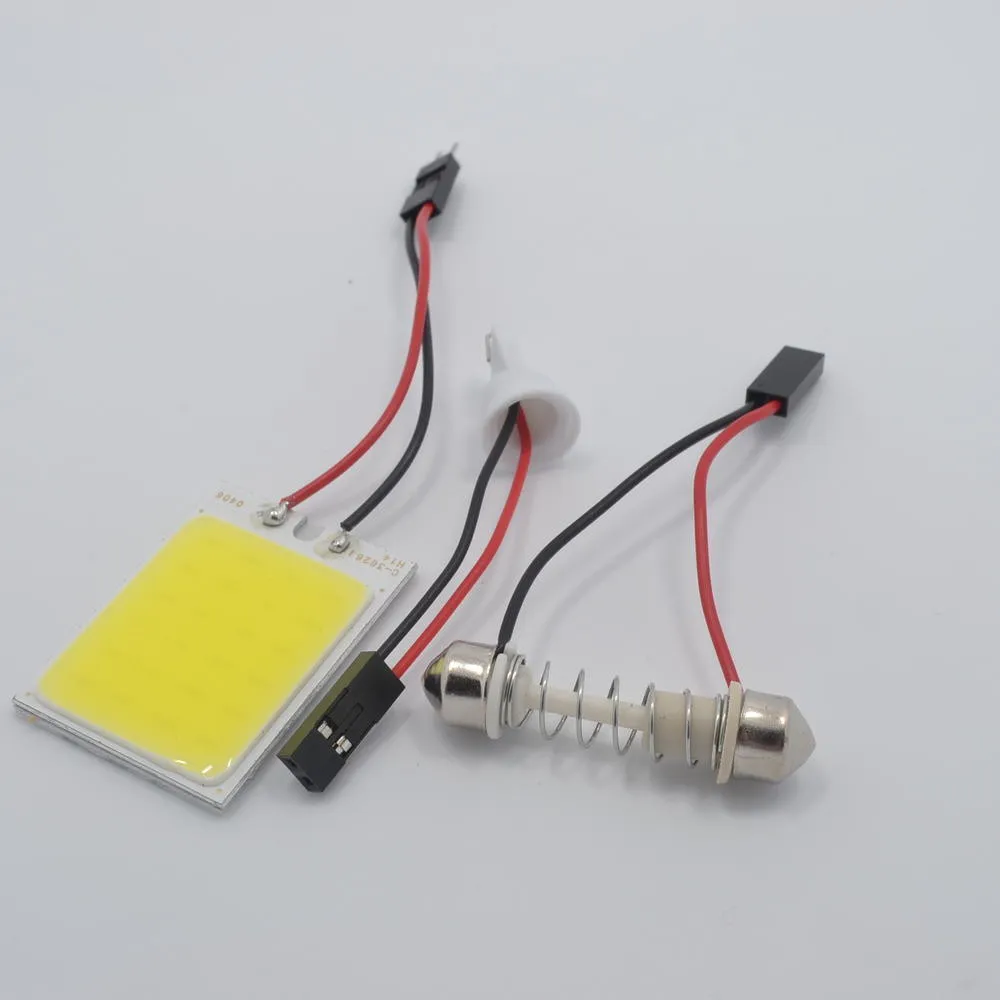 T10 / مهرجان 16smd 24smd 36smd 48smd cob الصمام لوحة سيارة السيارات الداخلية قراءة خريطة مصباح لمبة ضوء قبة 12 فولت