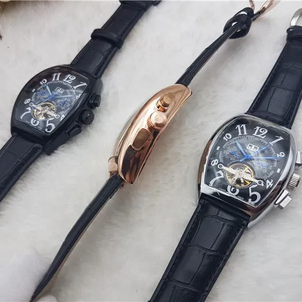 Модные роскошные мужские часы Men Business Watch Mechanical Автоматический дизайнер лучших брендов Golden Bezel Большие наручные часы месяц на день недели