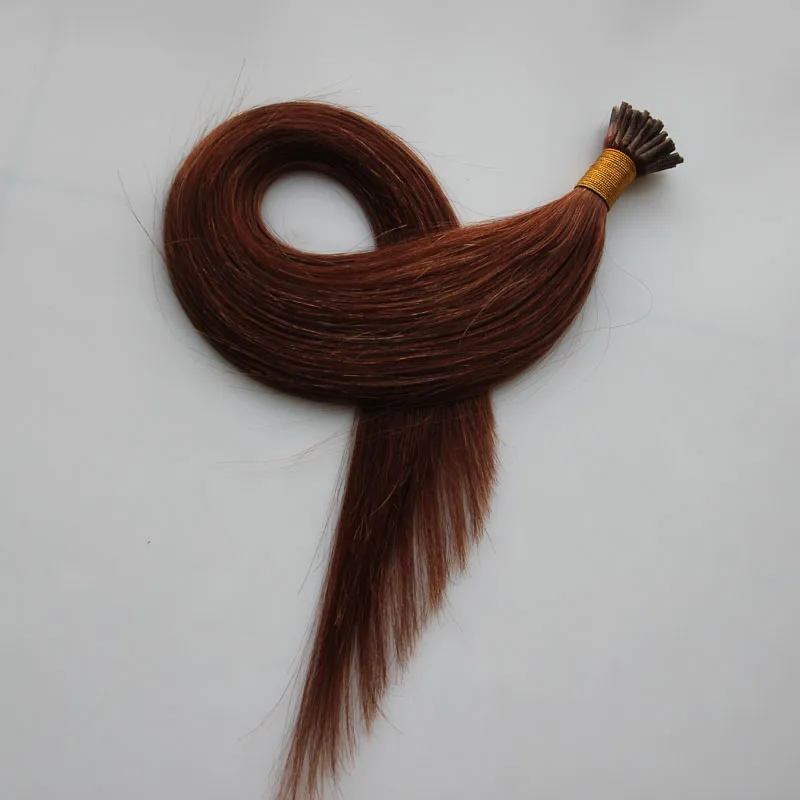 33 Dark Auburn Brown Brown Brazilian Hair keratin Tip Tip Extensions Nonremy 50g I Tip 50s keratin stick tip Human Hair8715051