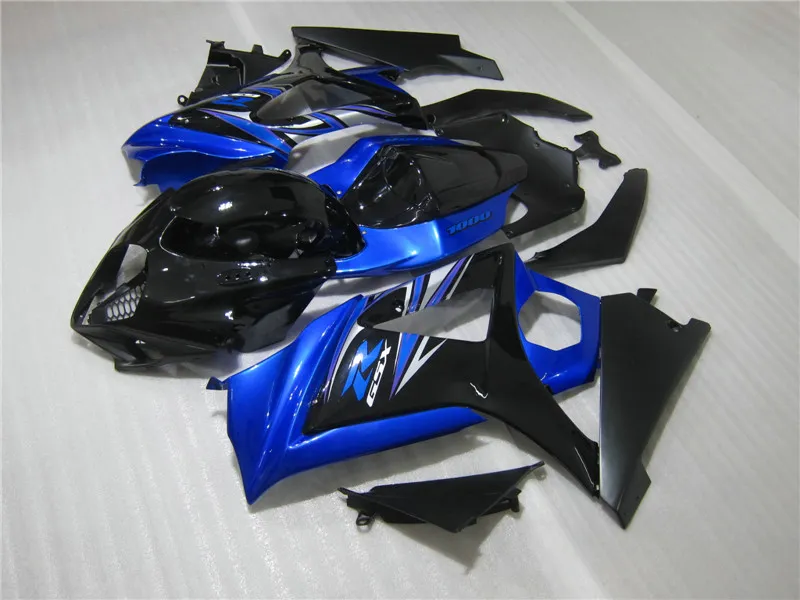 Kit carenatura completa stampaggio ABS Suzuki GSXR1000 2007 carene blu nere GSXR1000 07 08 OT53