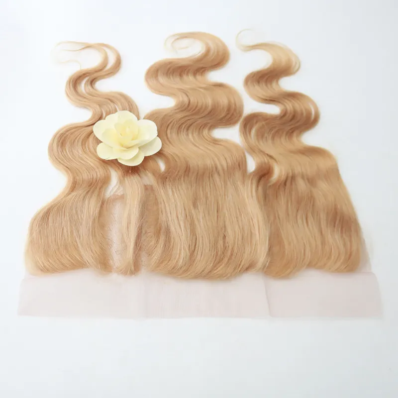 Evermagic Hair 27 Blonde Lace Frontal Closure 13x4 Ear to Ear Brazilian Body Wave 820 Inch Human Remy Hair Shippiping3478032