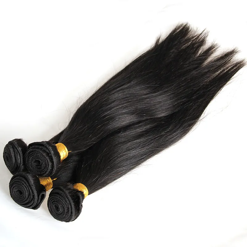 4 faisceaux droite brésilienne Remy cheveux Bundles 100% cheveux humains tissage 400g cynosure cheveux