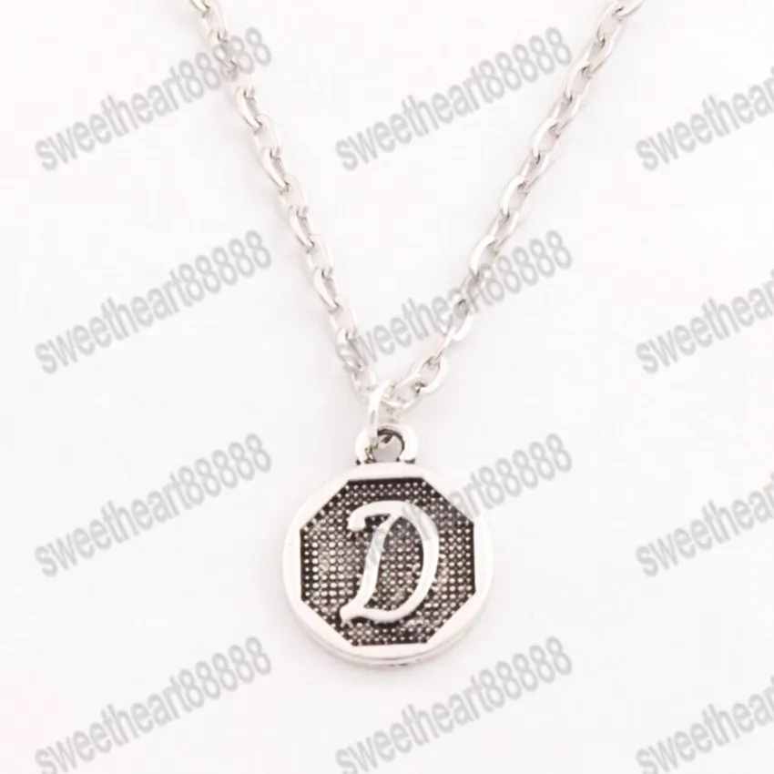 Jewelry Initial Alphabet Disc Pendant Necklaces 24" N1724 A-Z Birthday Gift for Women Friendship Best Friend