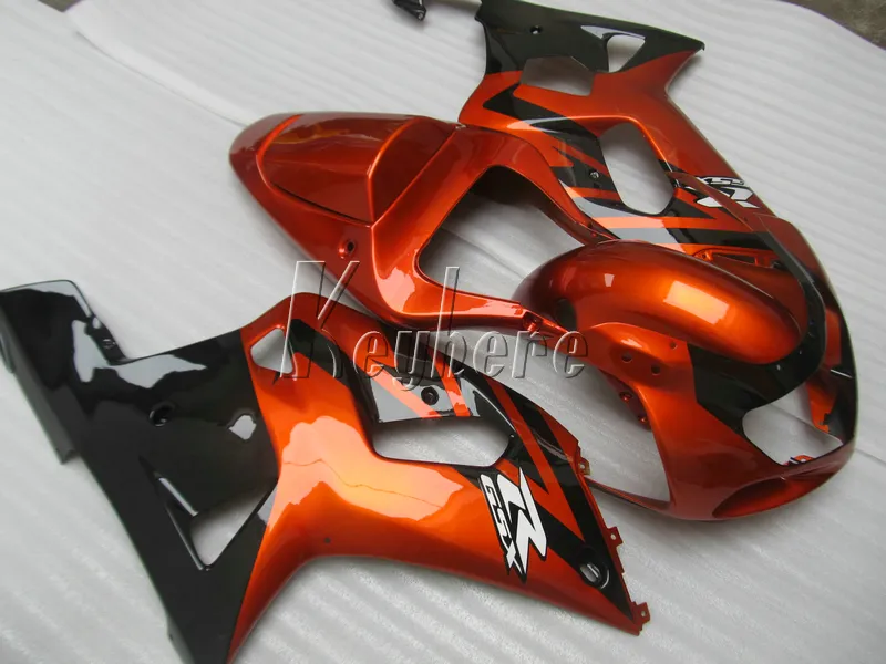 7 Kit de carenado de regalos para Suzuki GSXR600 01 02 03 Vino Rojo Black Guadings Juego GSXR750 2001 2002 2003 IY222356