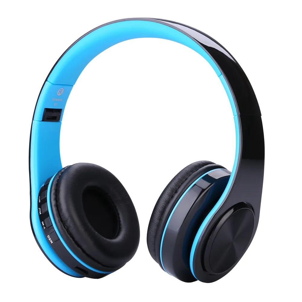 Bluetooth -hörlurar WH812 Över EAR HIFI -huvudet trådlösa hörlurar med MIC 3D Music Monitor Headset Gamer Support SD Card för telefon9734169