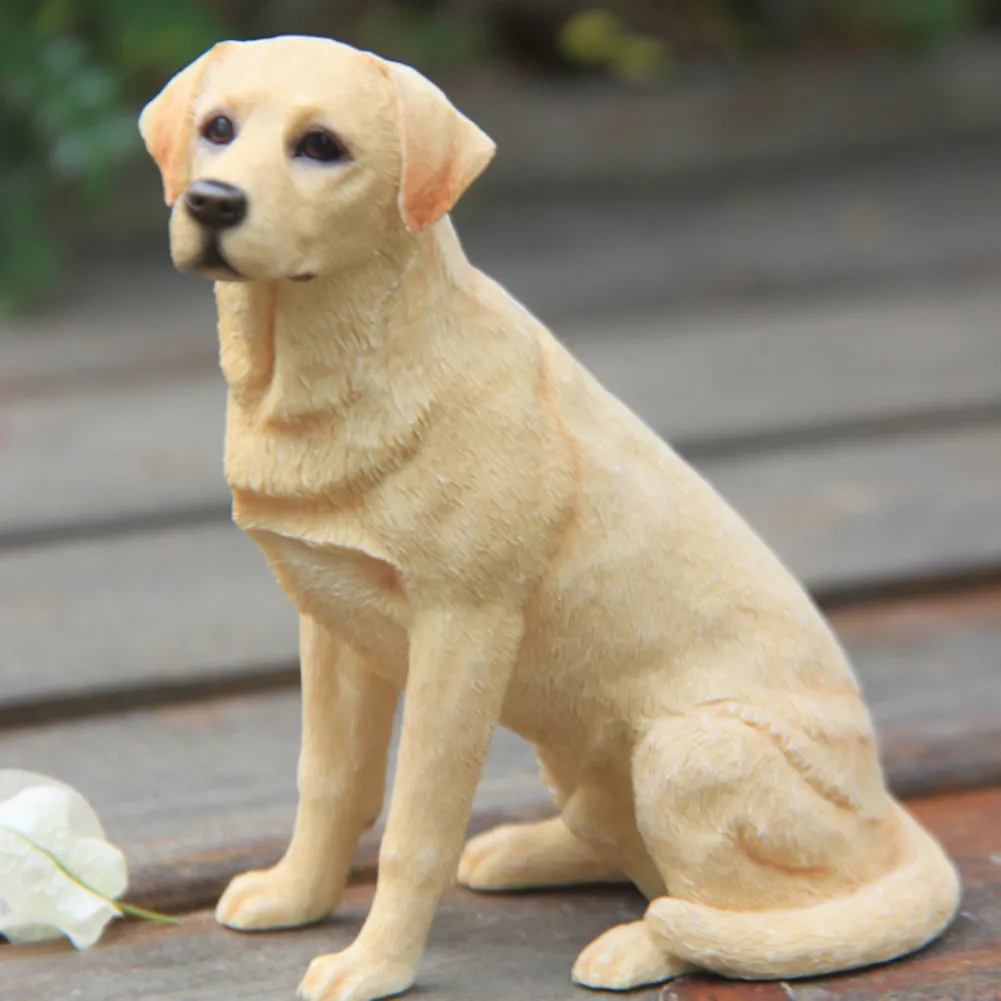 Labrador Retriever Dog Figurine Hand Carved Crafts resin statue animal art home decoration ornaments kids gifts2943