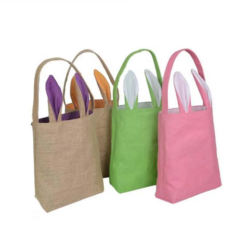 Sac à main en toile de coton pour lapin de pâques, cadeaux de célébration, cadeaux de lièvre de pâques, sac de Shopping, cadeau de pâques