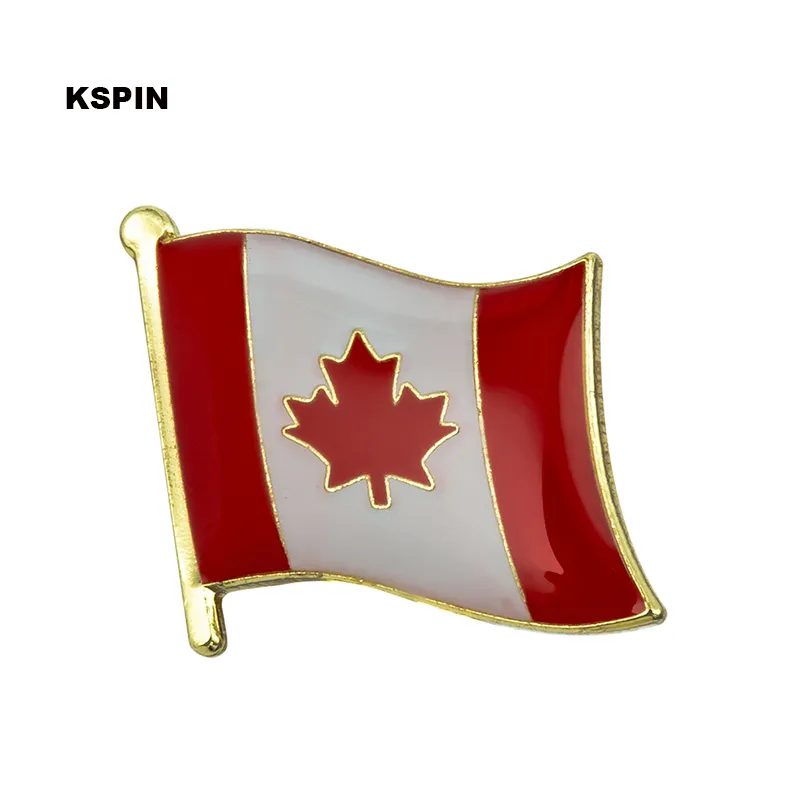 무료 배송 캐나다 메탈 플래그 배지 플래그 핀 KS-0083