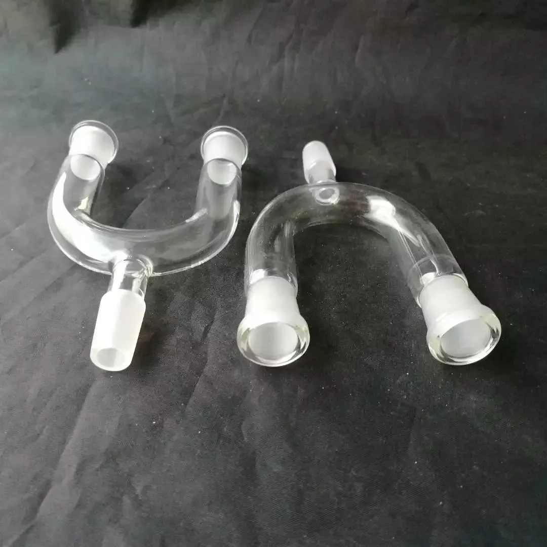 Stil U 14 mm 18 mm DREI Gelenke 2 weiblich 1 männlich günstiger Aschefänger für Schüsselstücke Bong-Glasbongs Rig-Wasserpfeifen Waben-Perc-Wasserpfeifen