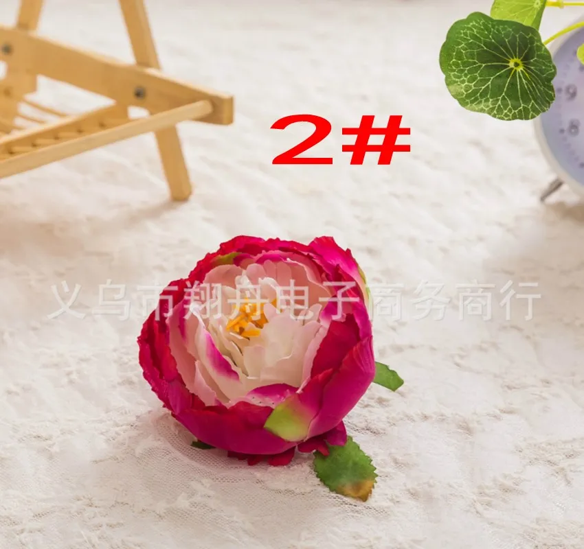 Dia 10cm Artificial Fabric Silk Peony Flower Head For Wedding Decoration Arch Flower Arrangement DIY Material Supplies