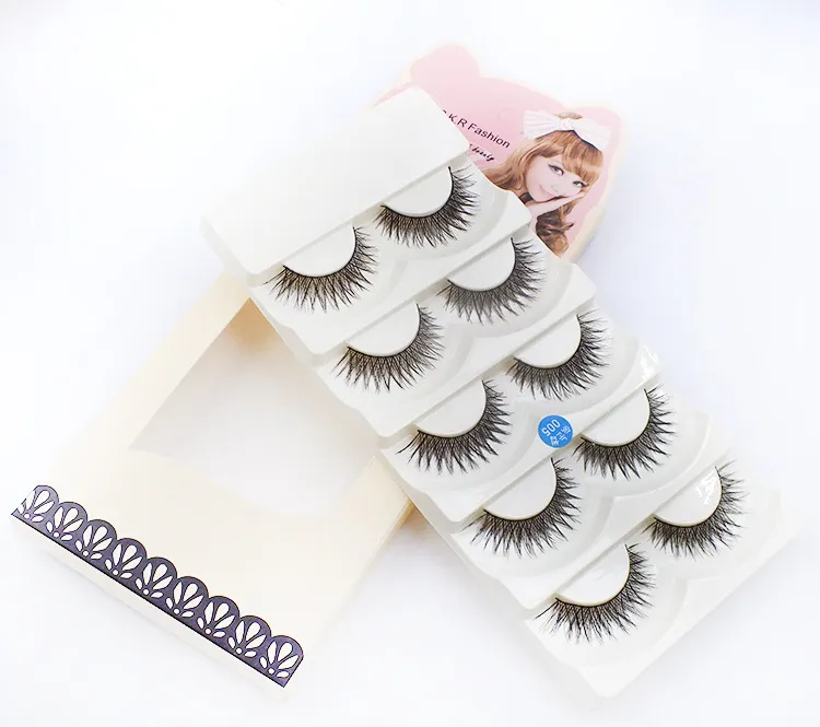 Soft Long Messy Cross Thick False Eyelashes Package boxes Beauty Tools Nautral 3D Handmade Lashes Quality Gurantee