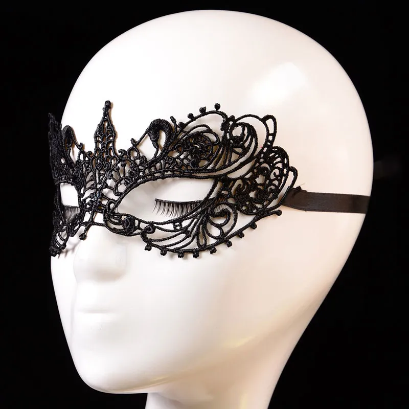 Nuove maschere sexy feste in pizzo Donne Ladies Girls Halloween Xmas Costume Cosplay Masquerade Dancing Valentine Half Face Mask WX-M02