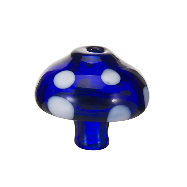 Colored Glass Carb Cap Mushroom Carbcap Smoking Accessories with a Hole on Top for Quartz Thermal Banger at Mr Dabs