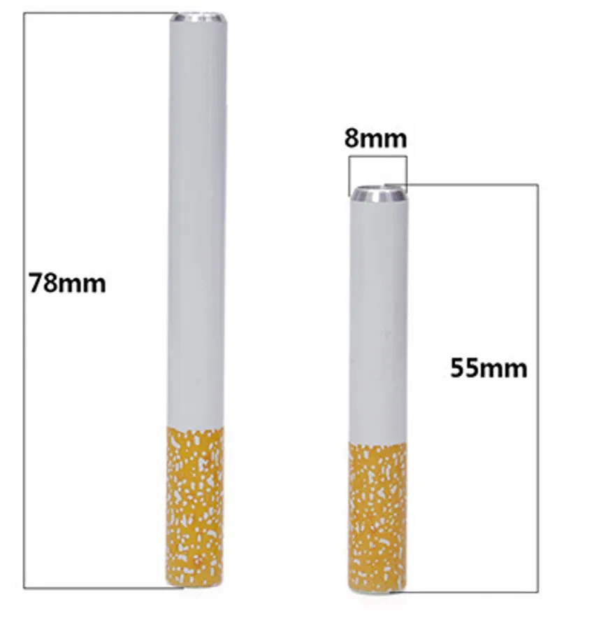 도매 연기가 나기 알루미늄 합금 관 / 상자 78mm에 55mm 길이 하나 타자 관 담배 박쥐 알루미늄 금속 관