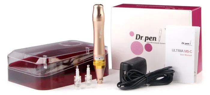 Dr Pen Derma Pen Auto Microneedle System Needle Length 0.25-2.5mm Electric Derma Roller Stamp Micro Needle Pen med 2st nålpatroner