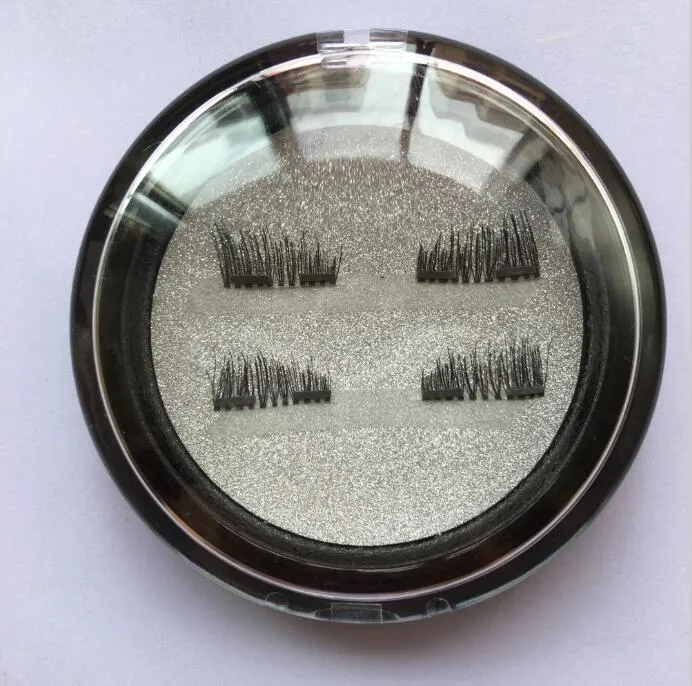 Magnetyczne rzęsy 3D Mink Wielokrotnego użytku Fałszywe Magnesy Eyelaski Przedłużanie 3D Eyelash Extensions Magnetyczne rzęsy Makeup 4 SZTUK = 1Pair z pudełkiem