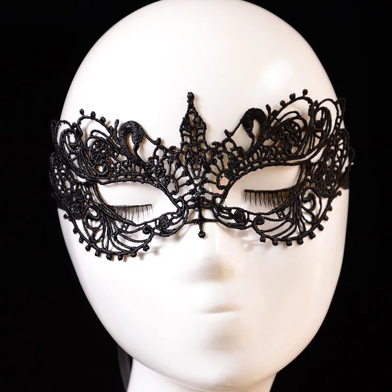 Nuove maschere sexy feste in pizzo Donne Ladies Girls Halloween Xmas Costume Cosplay Masquerade Dancing Valentine Half Face Mask WX-M02