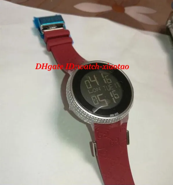 Relógio De Pulso De luxo Mens Relógio De Diamante Branco Digital 4Ct 114207 Homens De Quartzo Relógios Dos Homens Relógio de Qualidade Superior
