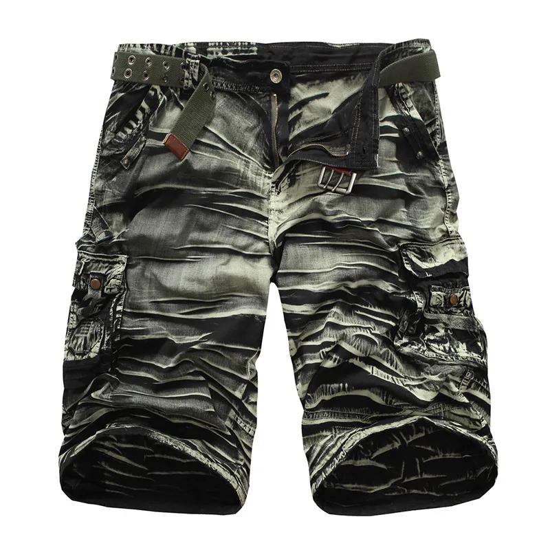 Wholesale-2016 Nouvelle arrivée Haute Qualité Plus Taille 29-38 Mens Casual Shorts Camouflage Men's Cargo Loose Shorts Mens Multi-pochettes