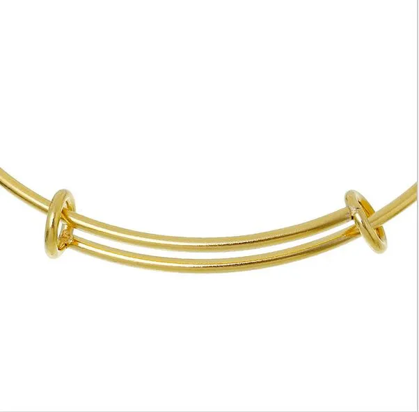 60 unids / lote acero inoxidable de calidad superior pulsera de plata del oro joyería de las mujeres del encanto puede ajustar pulseras brazalete joyería fabricación