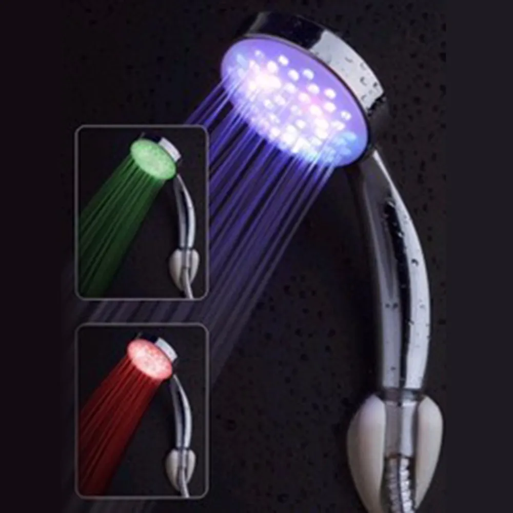 Romantic Automatic 7 Color LED Lights Handing Shower Head for Bathroom