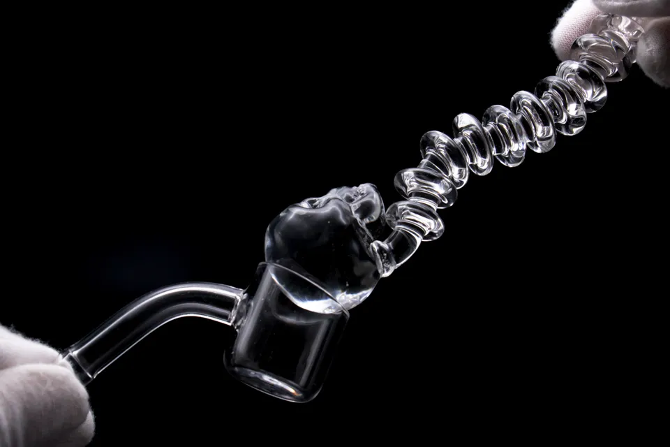 Hookahs Curved Skull Glass Dabber Carb Cap com 5 cores Dabbers Função Quartz Banger Nail