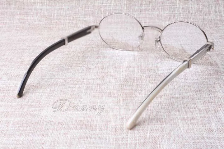 2019 New Retro Round Eyeglasses 7550178 مختلط القرن نظارات الرجال والنساء إطار نظارات نظارات الحجم: 55-22-135mm