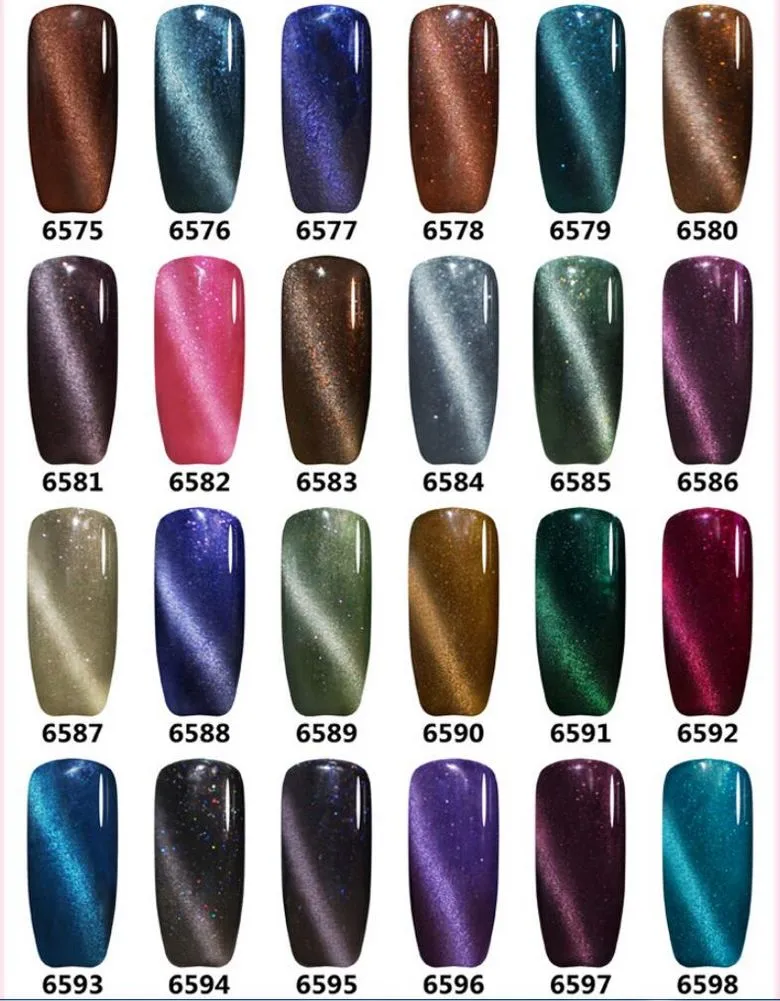 2017 ny ankomst mei-charm 48 färger cateye nagellack 15ml uv gel polska suga av nagelgel dhl / 