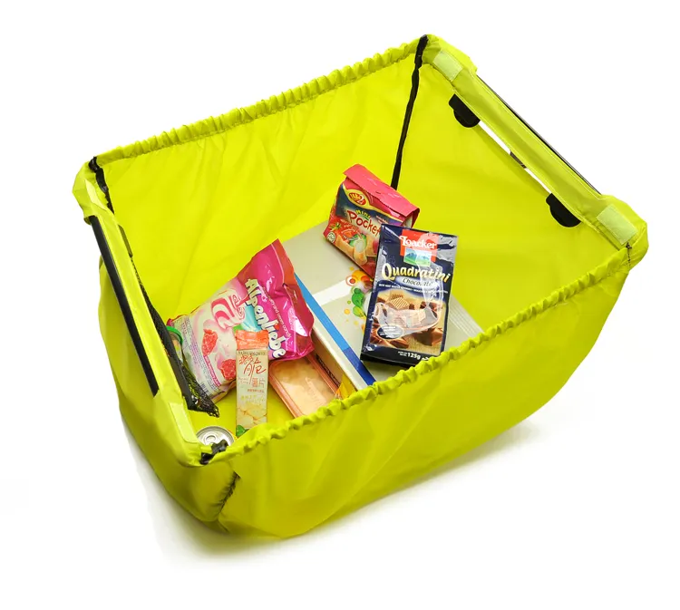 Wholesale- Reusable Grab Bag Shopping Grocery Bag Insulated Tote Foldable Supermarket Large Capacity Holds Up Trolley Storage Bag