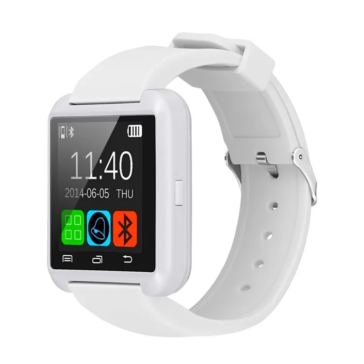 Montre intelligente Bluetooth U8 montres intelligentes Bluetooth sans fil à écran tactile montre-bracelet intelligente avec fente pour carte SIM pour Android IOS avec boîte de vente au détail